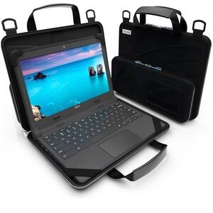 NEW ÜZBL Black Laptop Case with Secure Grips 13-14 inch
